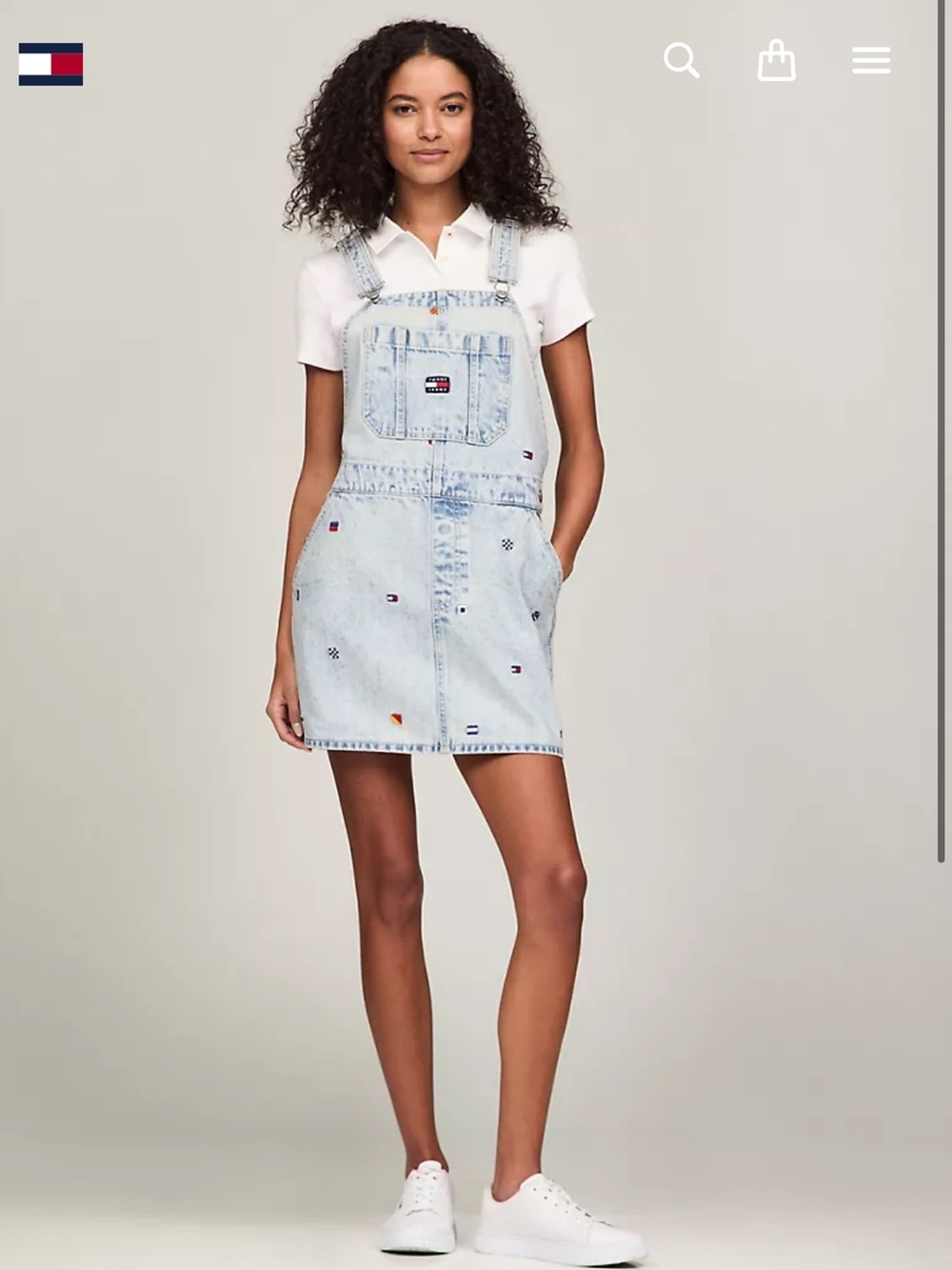 Tommy Hilfiger Light Blue Denim Overall Dress